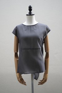 TENNE HANDCRAFTED MODERN　 ORGANZA NO SLEEVE PULLOVER　 col. GREY