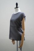 画像2: TENNE HANDCRAFTED MODERN　<br />ORGANZA NO SLEEVE PULLOVER　<br />col. GREY (2)