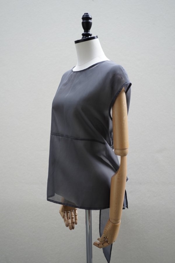 画像2: TENNE HANDCRAFTED MODERN　 ORGANZA NO SLEEVE PULLOVER　 col. GREY