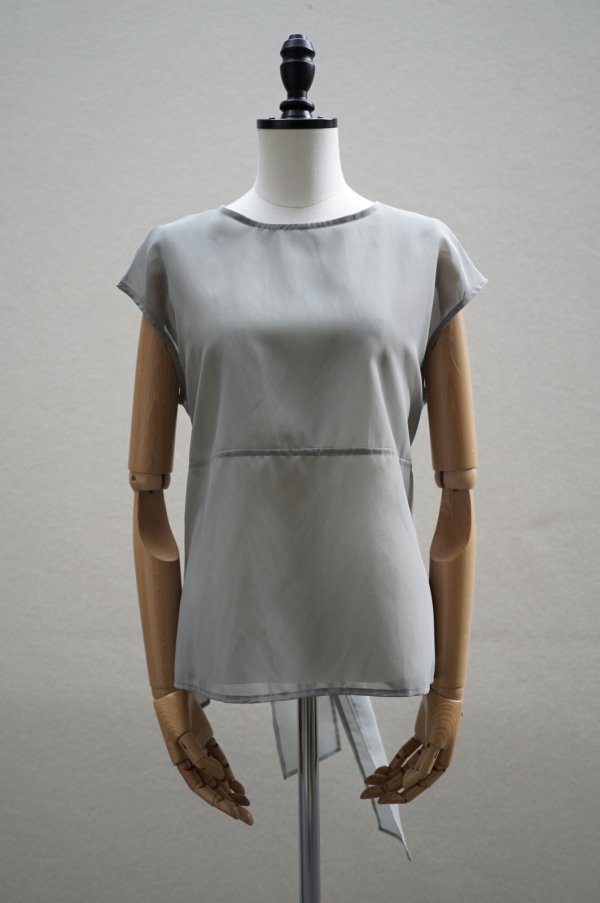 画像1: TENNE HANDCRAFTED MODERN　 ORGANZA NO SLEEVE PULLOVER　 col. GREEN (1)