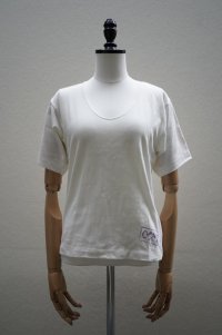 Cecile Tulkens　 TEE SHIRT CT LTD V NECK COTTON GARMENT　 col. WHITE