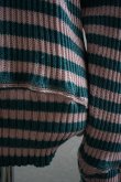画像4: Cecile Tulkens　 JUMPER CT LTD V NECK COTTON GARMENT　 col. GREEN/PINK (4)