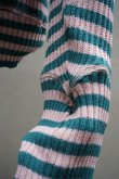画像6: Cecile Tulkens　 JUMPER CT LTD V NECK COTTON GARMENT　 col. GREEN/PINK (6)