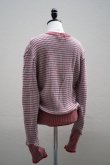 画像3: Cecile Tulkens　 JUMPER CT LTD V NECK COTTON GARMENT　 col. Lt.BLUE/RED (3)