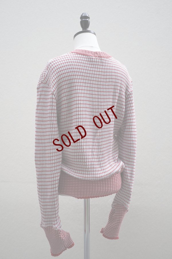 画像3: Cecile Tulkens　 JUMPER CT LTD V NECK COTTON GARMENT　 col. Lt.BLUE/RED