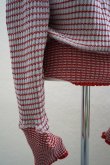 画像8: Cecile Tulkens　 JUMPER CT LTD V NECK COTTON GARMENT　 col. Lt.BLUE/RED (8)
