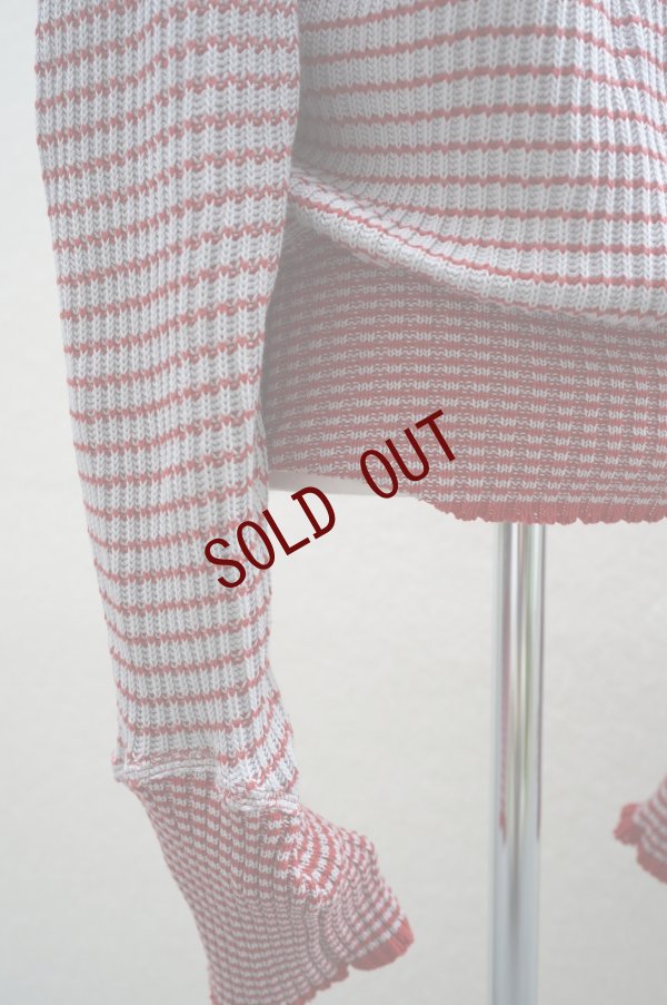 画像8: Cecile Tulkens　 JUMPER CT LTD V NECK COTTON GARMENT　 col. Lt.BLUE/RED