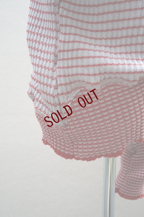 画像9: Cecile Tulkens　 JUMPER CT LTD V NECK COTTON GARMENT　 col. Lt.BLUE/RED