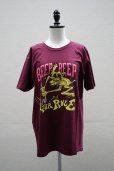 画像1: HANS　<br />SHORT SLEEVE TEE　<br />col. MAROON (1)