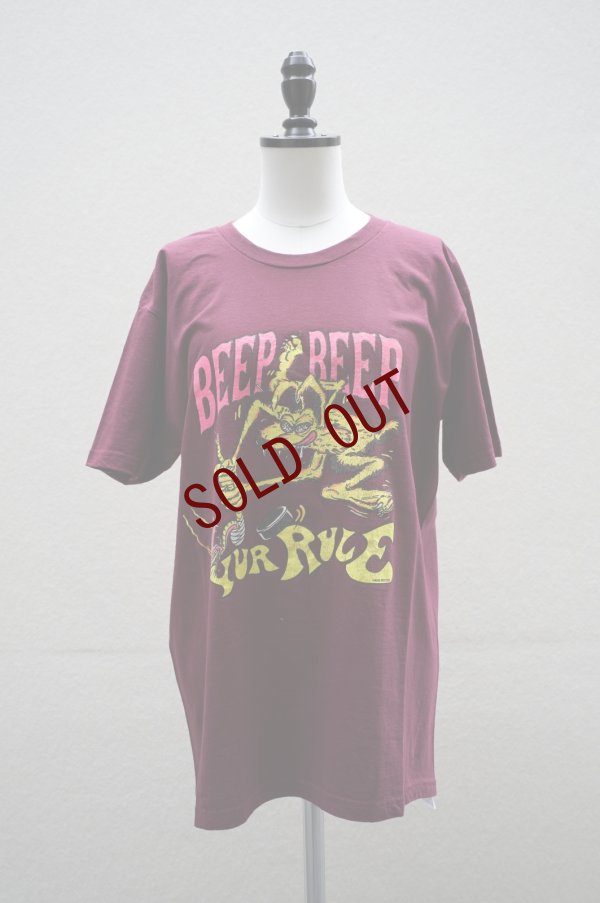 画像1: HANS　 SHORT SLEEVE TEE　 col. MAROON