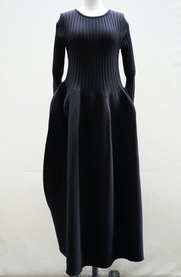 画像1: CFCL　 POTTERY LONG SLEEVE DRESS　 col.BLACK (1)