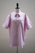 画像1: Sans limite   ボックスレギュラー半袖  SH01BH   col.PINK OX STRIPES (1)