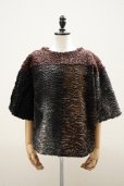 画像1: JULIE KEGELS　<br />RECYCLED FUR TOP (size S)　<br />col. BROWN (MIX) (1)