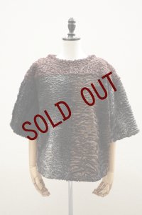 JULIE KEGELS　 RECYCLED FUR TOP (size S)　 col. BROWN (MIX)