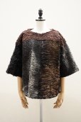 画像1: JULIE KEGELS　<br />RECYCLED FUR TOP (size M)　<br />col. BROWN (MIX) (1)