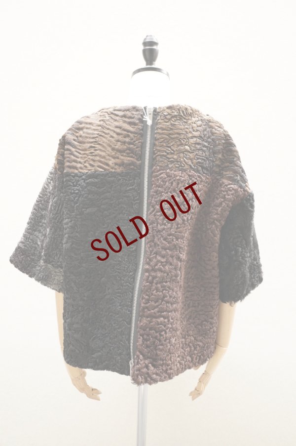 画像3: JULIE KEGELS　 RECYCLED FUR TOP (size M)　 col. BROWN (MIX)