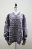 画像1: JULIE KEGELS　<br />KAIR - V NECK KNITTED SWEATER　<br />col. GREY (1)