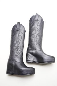 TANAKA　 WESTERN LONG BOOTS　 col.BLACK