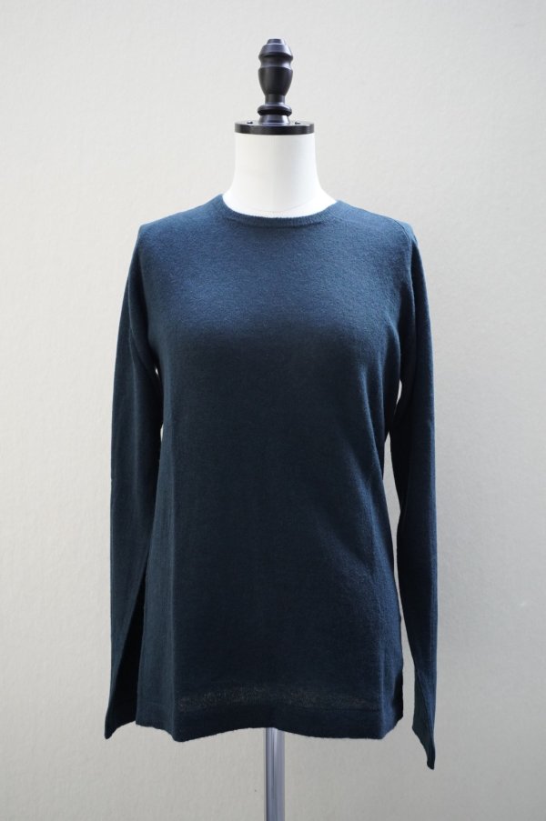 画像1: eleven 2nd　 Cashmere no.2　 Round Neck Jumper　 col.Teal Green