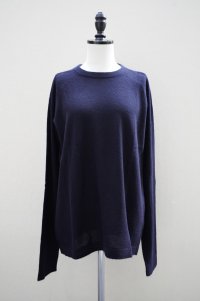 eleven 2nd【MENS】　 cashmere no.2　 MENS Round Neck Jumper　 col.Dark Navy