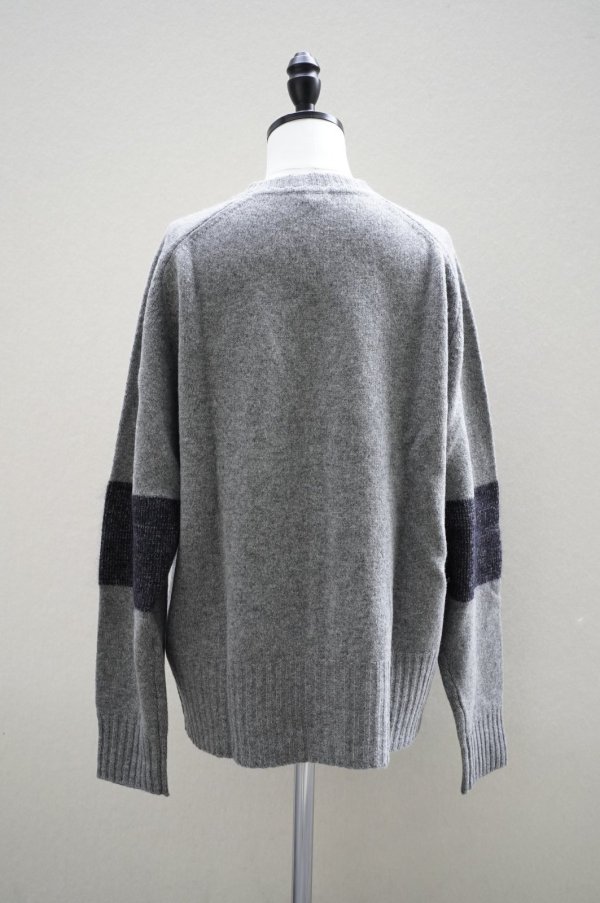 画像6: eleven 2nd【MENS】　 Australian Lamb's Wool　 Elbow Patch V-CD　 col.Grey