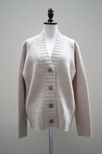 eleven 2nd　 Yak Lambswool　 Chunky V-neck Cardigan　 col.Pale Pink