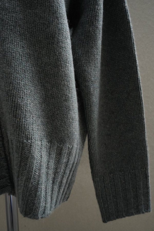 画像3: eleven 2nd　 Yak Lambswool　 Chunky V-neck Cardigan　 col.Moss Grey
