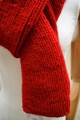 画像4: eleven 2nd 　<br />Merino Wool Large Rib Muffler　<br />col. Red (4)
