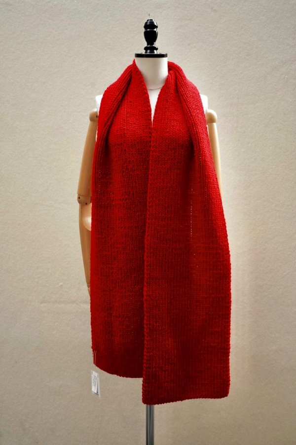 画像6: eleven 2nd 　 Merino Wool Large Rib Muffler　 col. Red