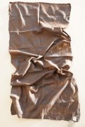 SILVANA MANETTI　 SILK WOOL STOLE　 col. BLACK/GRAY/CACAO