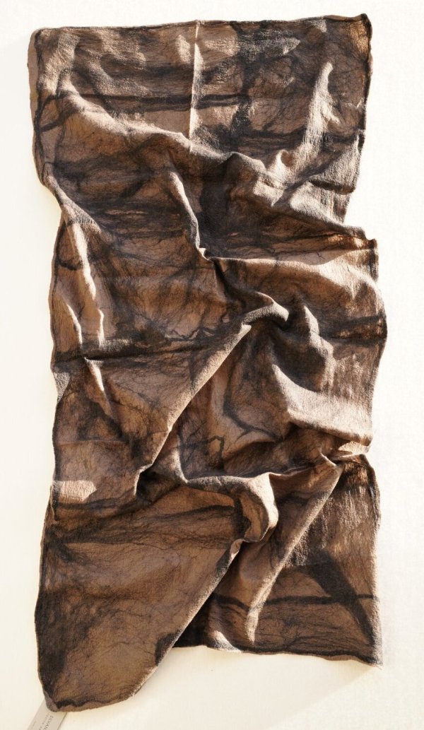画像5: SILVANA MANETTI　 SILK WOOL STOLE　 col. BLACK/GRAY/CACAO