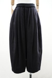 10 HANDCRAFTED MODERN　 WAIST RIB KNIT WIDE PANTS　 col. BLACK