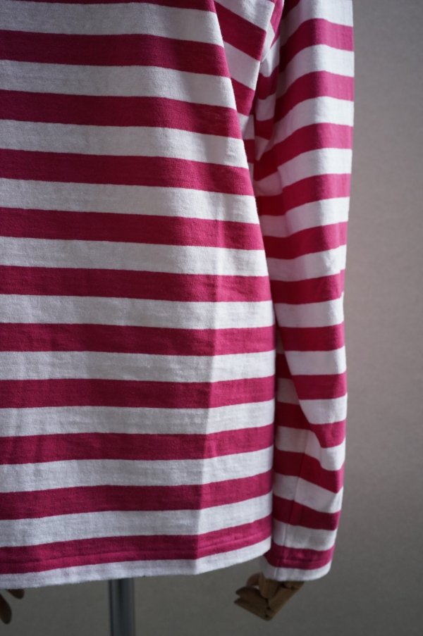 画像3: eleven 2nd MEN'S　 Cotton Border Jersey Long T -shirt　 col. White / Rose