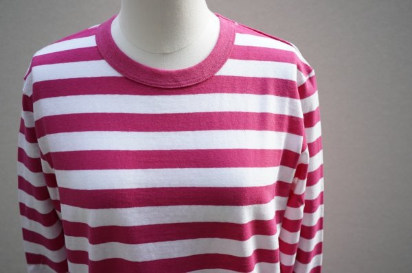 画像4: eleven 2nd　 Cotton Border Jersey Long T -shirt　 col. White /Rose