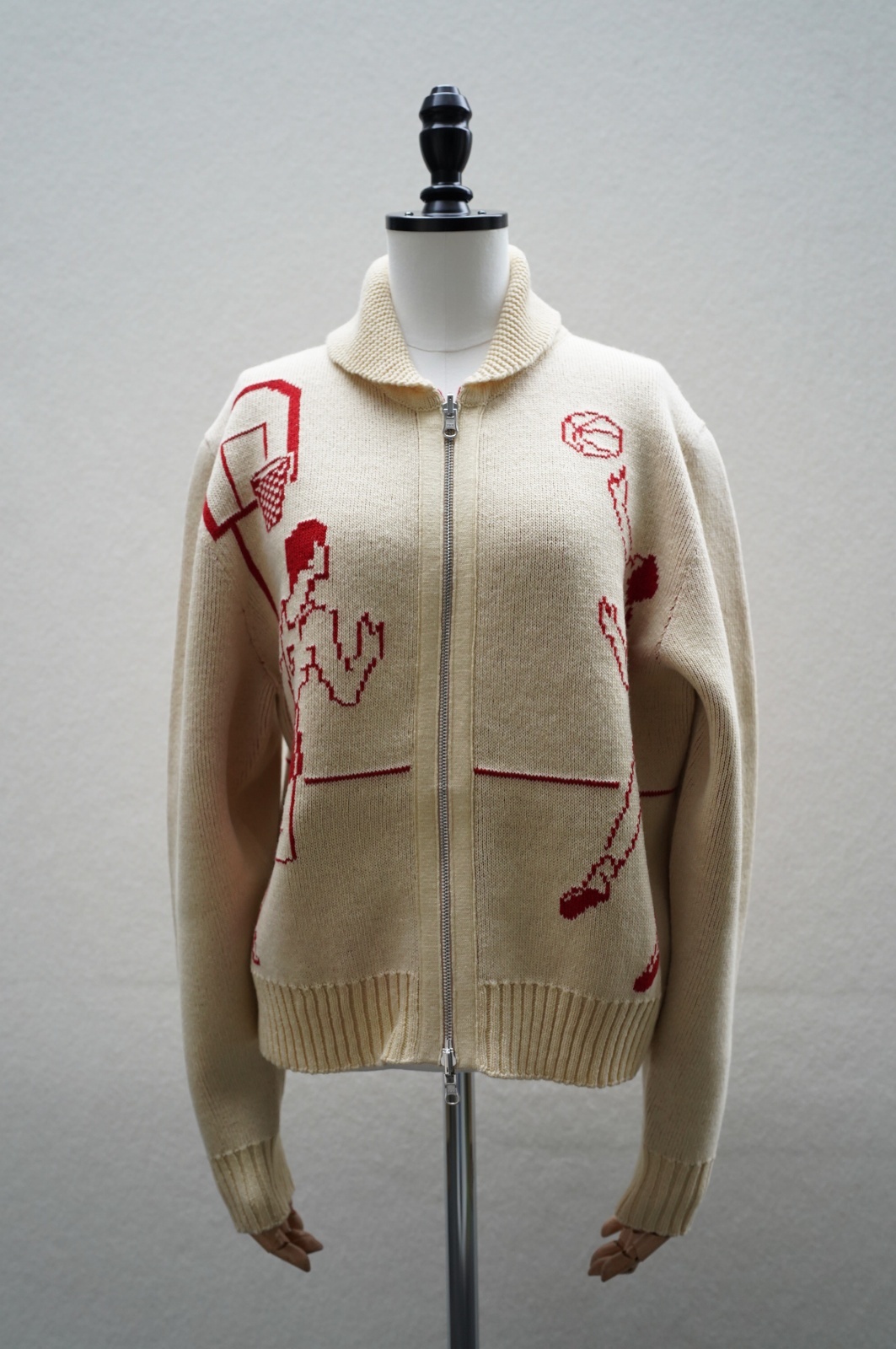 BODE　HOOP CARDIGAN　col.CREAM RED