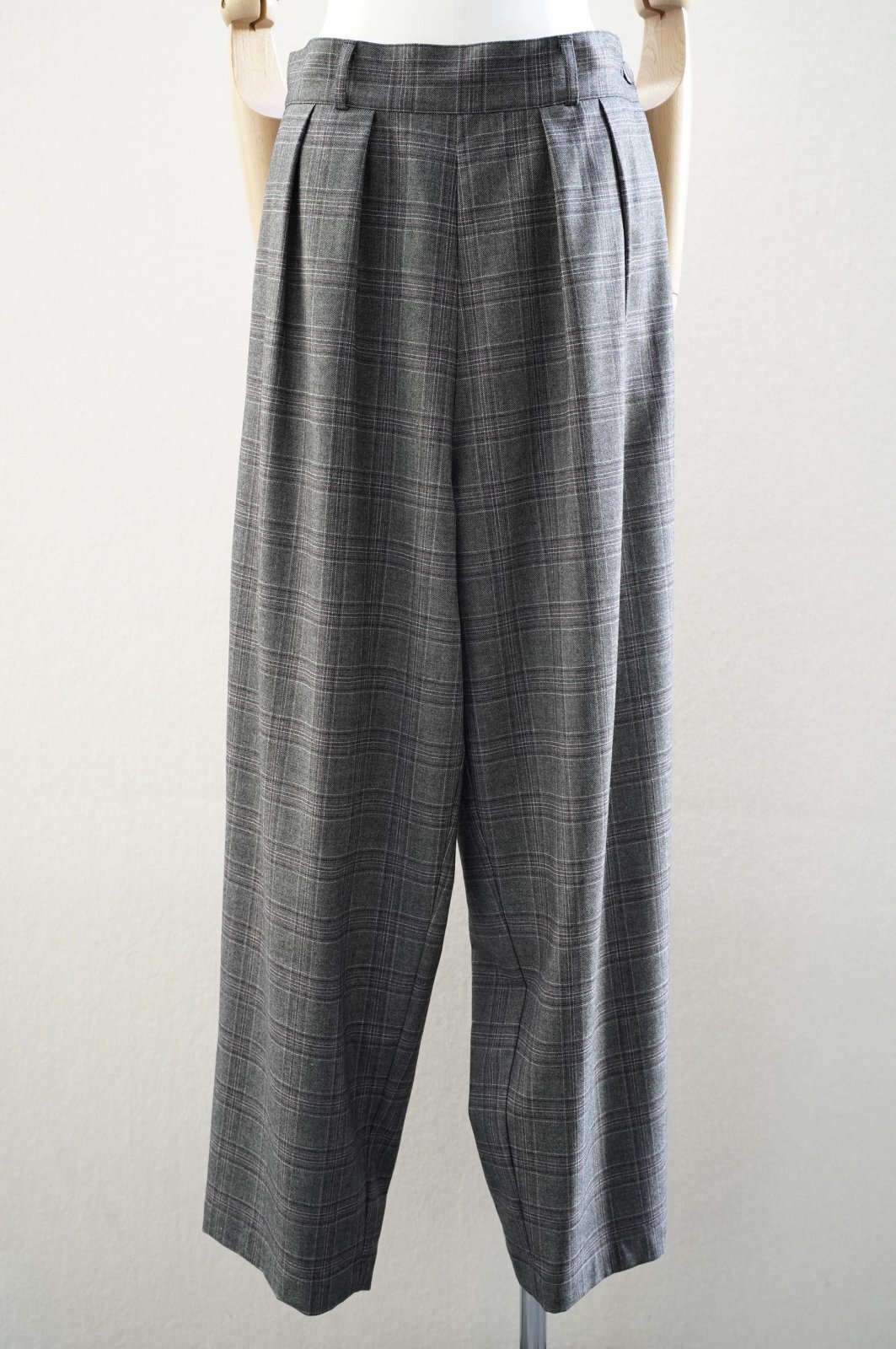 humoresque　wide pants　col.gray check