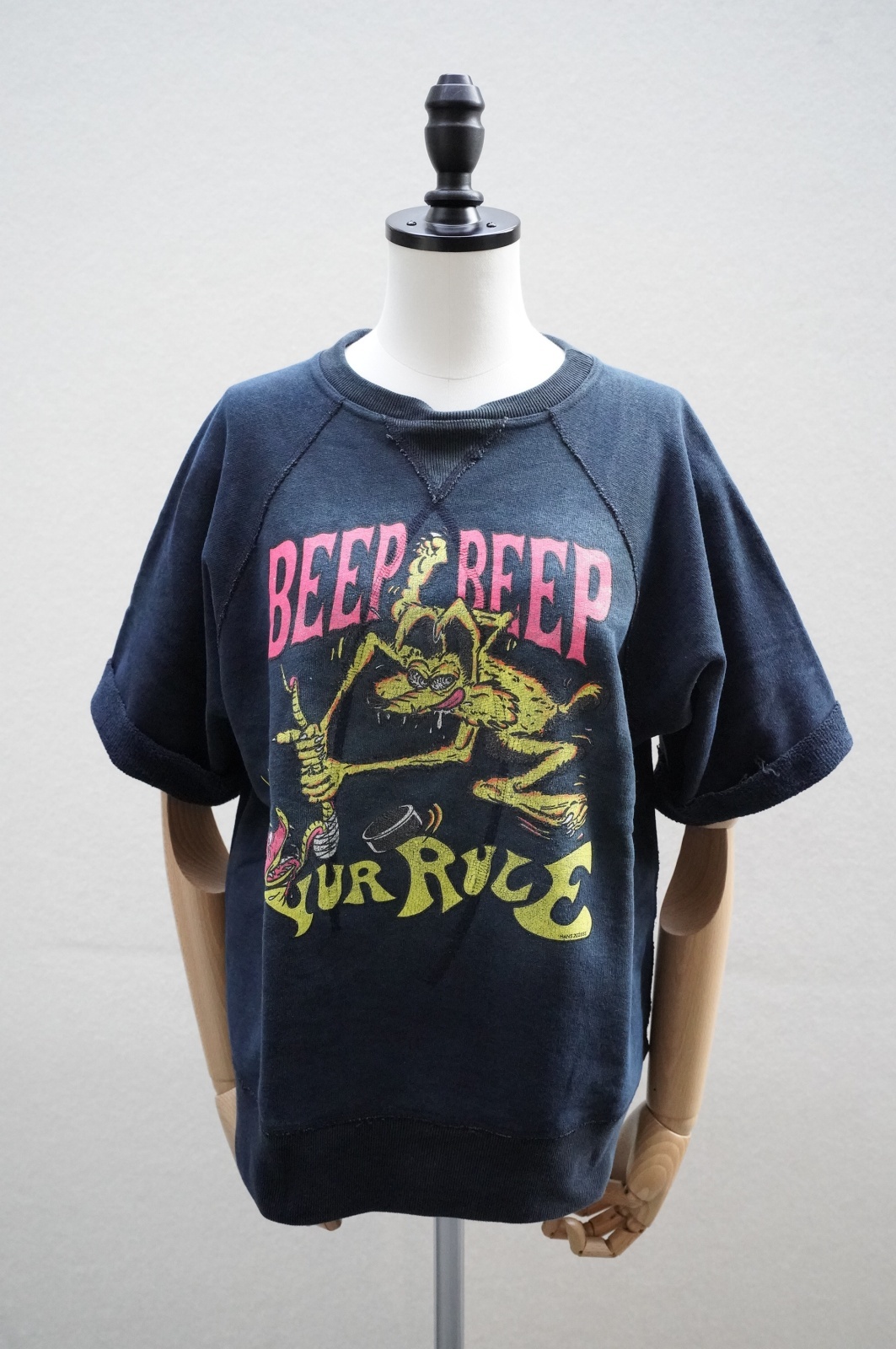 HANS　SHORT SLEEVE SWEAT　col. 墨藍