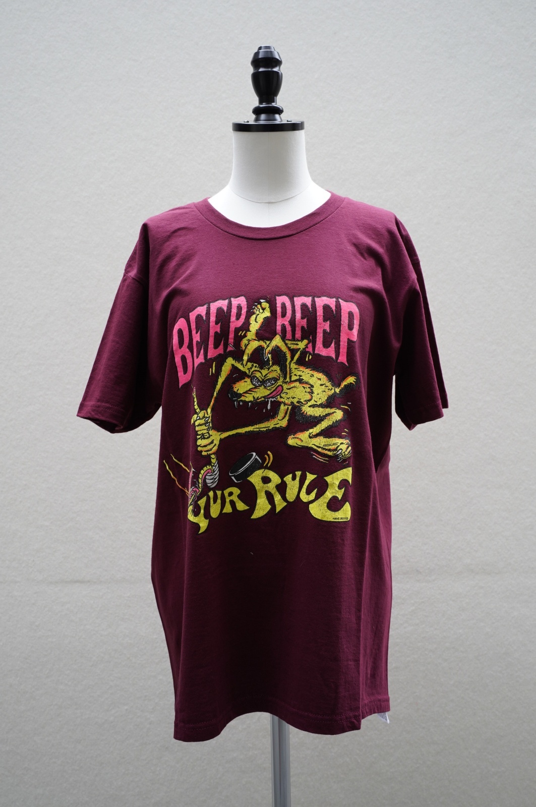 HANS　SHORT SLEEVE TEE　col. MAROON