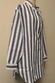 画像5: Cristaseya　 #07EN-S japanese striped cotton pocket tunic　　col.white×navy (5)
