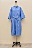 画像7: Cristaseya   LIGHT COTTON  CAFTAN WITH PADDED COLLAR　 col.LIGHT BLUE (7)