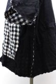 画像9: DANIELA GREGIS  "cappotto coat cornice taglio vivo foderato lavato"　col.BLACK  CHECK 1cm WHITE BLACK (9)