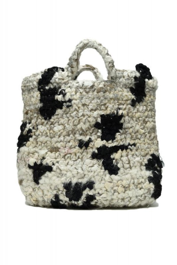 画像1: DANIELA GREGIS  "borsa crochet bag ramo" col, WHITE BLACK MIX (1)