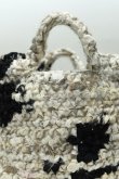 画像2: DANIELA GREGIS  "borsa crochet bag ramo" col, WHITE BLACK MIX (2)