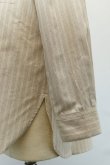 画像4: Cristaseya Striped Silk＆Cotton Mao Shirt col.Brown Stripes (4)