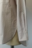 画像5: Cristaseya　 Japanese Striped Cotton Mao Shirt col.Small Brown Stripes (5)