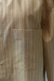 画像3: Cristaseya Striped Silk＆Cotton Mao Shirt col.Brown Stripes (3)