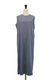 画像1: ATON　 SUVIN 60/2　 SLEEVELESS DRESS　 col. BLUE GRAY (1)