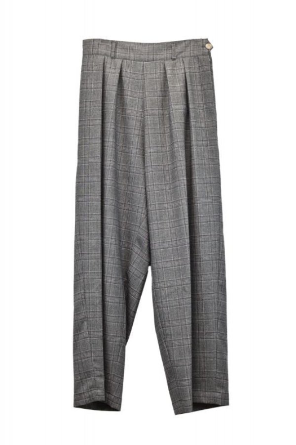 humoresque wide pants col.gray check - rollot