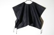 画像10: TENNE HANDCRAFTED MODERN  WEIST SHIRRING DRESS WITH CAPE  col. BLACK×BLACK (10)
