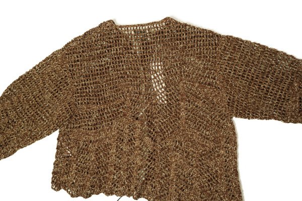 amachi. Waterscape Hand Cardigan col.Brown Beige - rollot